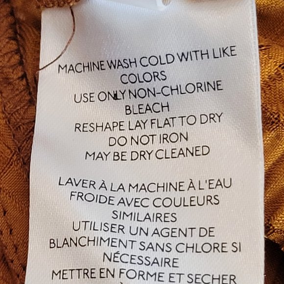 Free People Hailey Crop L/S Midriff Blouse Carmel Size S NWT - Picture 12 of 12